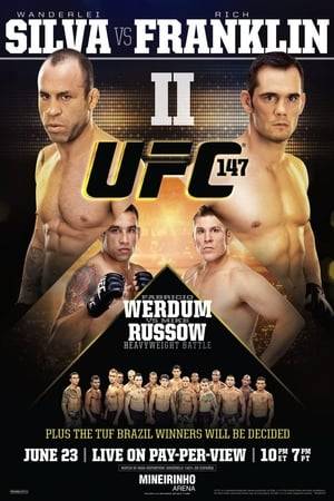 UFC 147: Silva vs. Franklin II was a mixed martial arts event held by Ultimate Fighting Championship. The event took place on June 23, 2012 at Estádio Jornalista Felipe Drumond in Belo Horizonte, Brazil.