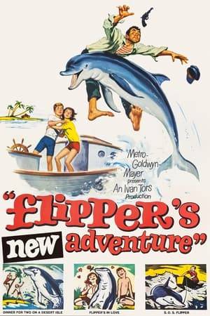 While widowed Porter Ricks is away at school learning to be a park ranger, his teen-aged son, Sandy, under adult supervision from a neighbor, remains at the family home in the Florida Keys with his pet dolphin, Flipper. While Po (as Porter is called by most) is away, Sandy learns that the family home, built on state land, is being torn down to make way for a highway. In turn, Sandy would be sent to live with relatives, while Flipper would be sent to the seaquarium permanently. Not wanting to be separated from Flipper, Sandy, using his skiff, runs away with Flipper. A distraught Po returns home to look for his son. Meanwhile, the Hopewell family from Britain are vacationing in the area. Their sailboat is hijacked by three escaped convicts, who take the father, Halsey, hostage, and set the three Hopewell women - mother Julia, and teen-aged daughters Gwen and Penny - adrift, they who eventually land on the island where Sandy is hiding... Written by Huggo