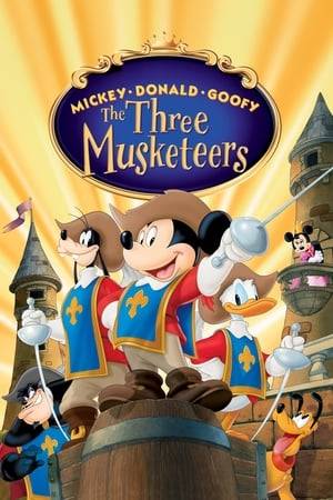 In Disney's take on the Alexander Dumas tale, Mickey Mouse, Donald Duck and Goofy want nothing more than to perform brave deeds on behalf of their queen (Minnie Mouse), but they're stymied by the head Musketeer, Pete. Pete secretly wants to get rid of the queen, so he appoints Mickey and his bumbling friends as guardians to Minnie, thinking such a maneuver will ensure his scheme's success. The score features songs based on familiar classical melodies.