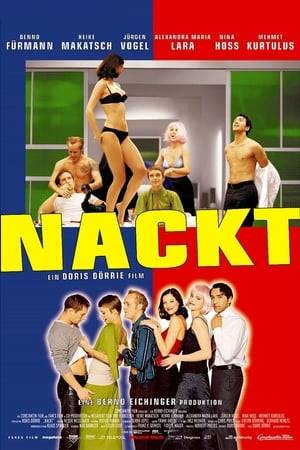 Nackt is the story of three couples, one of which just broke up, one that seems to be about to and one perfectly okay. They are all friends and from time to time they gather to talk about everything.One time they gather for dinner at the second couple's "mansion" - the husband became rich with his business. We see each couple as they prepare themselves for the party and learn a lot about their relationships.At the dinner they get to talking about recognizing each other's peer with closed eyes and decide to try it (thus the title "Nackt"=naked in German).