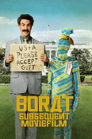 14 years after making a film about his journey across the USA, Borat risks life and limb when he returns to the United States with his young daughter, and reveals more about the culture, the COVID-19 pandemic, and the political elections.