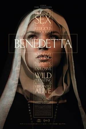 A 17th-century nun becomes entangled in a forbidden lesbian affair with a novice. But it is Benedetta's shocking religious visions that threaten to shake the Church to its core.