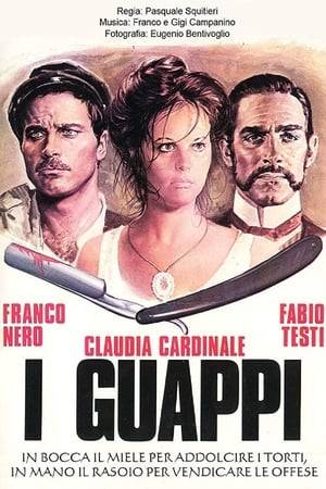 Set in Naples at the end of the 19th century, I Guappi tells the story of a strange friendship between the powerful and charismatic Camorra boss, Don Gaetano (Fabio Testi), and one of the many scugnizzi who grew up on the streets, Nicola Bellizzi (Franco Nero). Nicola, thanks to Don Gaetano's protection, becomes first an honoured picciotto of the Camorra and then a lawyer. He tries to break away from his 'family', but falls back into a life of crime and violence.