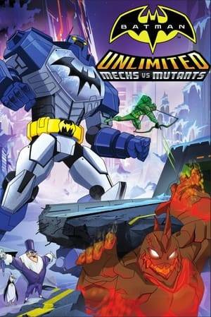 Mr. Freeze turns Killer Croc and Bane into super-sized monsters, and they bash their way through downtown Gotham until the Caped Crusader and his team of heroes join the fight in their giant robot mechs.