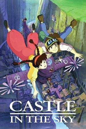 A young boy and a girl with a magic crystal must race against pirates and foreign agents in a search for a legendary floating castle.