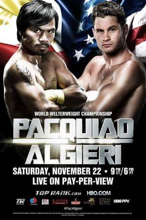 Fighter of the Decade Congressman Manny “Pacman” Pacquiao, boxing 's only eight-division world champion, defends his World Boxing Organization (WBO) welterweight title against New York's undefeated WBO junior welterweight champion Chris Algieri.