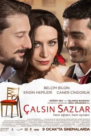 "Çalsin Sazlar" tells the story of two friends, both dreamers and easy going, who fall in love with the same girl and the resulting relationships involving passion, conflict and friendship from a fun yet naively sorrow perspective. Encompassing the tragic lives of three characters and enriched by the various depths in each of their lives, this fiction portrays a love story using a "different" approach for Turkish cinema.