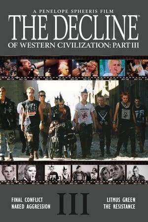 The Decline of Western Civilization III is a 1998 documentary film directed by Penelope Spheeris that chronicles the 'gutter punk' lifestyle of homeless teens in Los Angeles.