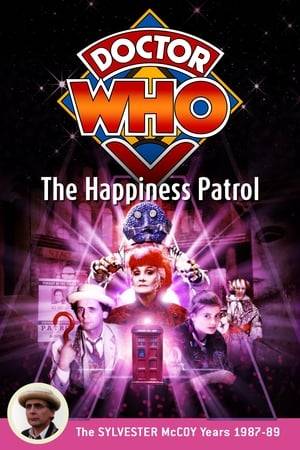 The TARDIS arrives on the planet Terra Alpha, where the Seventh Doctor and Ace discover a society in which sadness is against the law - a law enforced zealously by the brightly uniformed Happiness Patrol. The planet is ruled by Helen A with the aid of her companion, Joseph C, and her carnivorous pet Stigorax, Fifi.