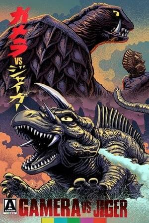 When a giant stone statue on Wester Island is disturbed, the legendary monster Jiger appears and heads for Japan. Gamera tries to stop this new rival, only to be injured when Jiger lays eggs inside of him. As two boys in a submarine go on a dangerous quest inside of Gamera's body to save him, Jiger threatens the Expo '70 world's fair in Osaka.