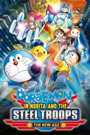 Nobita and Doraemon find a giant robot in pieces which they later assemble. It turns out to be a destructive weapon and the gang must save Earth from an imminent invasion.