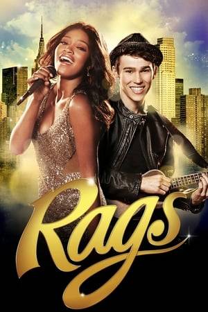 Rags follows the story of Charlie Prince, an orphan living with his acerbic and unloving stepfather and spoiled, simple-minded stepbrothers. Charlie's dream is to be a singer, and while he is vocally talented and can write music, he can't seem to catch a break. Kadee Worth, on the other hand, is the daughter of music mogul Reginald Worth and is an international pop phenomenon. While the world knows her as a glamorous superstar, she is secretly frustrated with singing other people's songs and wearing clothes other people choose for her. Kadee wants the world to hear and see her true talent. Despite every obstacle that gets thrown in their way, once Charlie and Kadee find one another, they each finally get what they have been looking for – a voice, a stage, an audience and each other.
