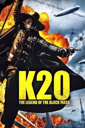 In an alternate version of 1949 Japan in which World War II never happened, the Japanese capital of Teito is home to both an ultra rich upper class and the dirt poor masses. The city is thrown into a state of panic when a phantom thief called “The Kaijin (Fiend) with 20 Faces” (K-20 for short) begins to use his mysterious abilities to steal from the rich and give to the poor. One day a circus acrobat named Heikichi Endo (Takeshi Kaneshiro) is framed for K-20’s crimes and becomes determined to clear his name. He teams up with K-20’s next target, a wealthy duchess named Yoko Hashiba (Takako Matsu) and her detective fiancé (Toru Nakamura), to take K-20 down once and for all.