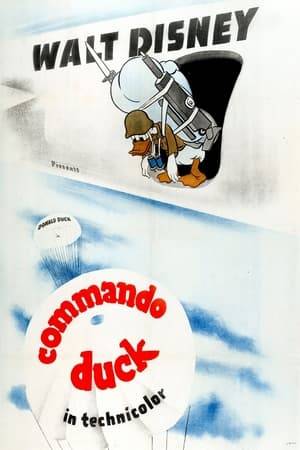 Donald Duck is ordered to wipe out a Japanese airfield. After parachuting out of an airplane, he lands in a Japanese forest. He uses an inflated canoe to cross the river, but as soon as it fills up with water, Donald is running for his life. He makes sure the canoe hits nothing that would pop it. When he gets to the edge of a cliff, he sees the airfield. The canoe has already exploded, causing water to flow. This large amount of water splashes onto the airfield, wiping the whole thing clean, but leaving disfigured airplanes