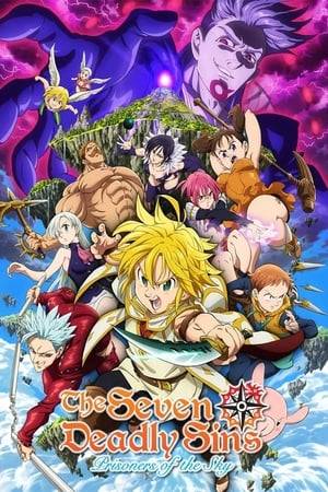 Traveling in search of the rare ingredient, “sky fish”  Meliodas and Hawk arrive at a palace that floats above the clouds. The people there are busy preparing a ceremony, meant to protect their home from a ferocious beast that awakens once every 3,000 years. But before the ritual is complete, the Six Knights of Black—a Demon Clan army—removes the seal on the beast, threatening the lives of everyone in the Sky Palace.