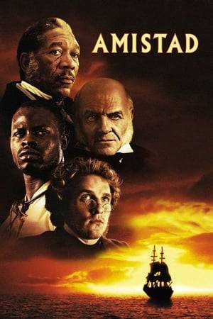 In 1839, the slave ship Amistad set sail from Cuba to America. During the long trip, Cinque leads the slaves in an unprecedented uprising. They are then held prisoner in Connecticut, and their release becomes the subject of heated debate. Freed slave Theodore Joadson wants Cinque and the others exonerated and recruits property lawyer Roger Baldwin to help his case. Eventually, John Quincy Adams also becomes an ally.