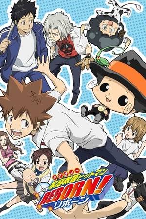"No Good" Tsunayoshi Sawada is next in line to become boss of the powerful Vongola mafia family. The Vongolas' most powerful hitman, a cursed gun-toting infant named Reborn, is sent to teach Tsuna how to be a boss.