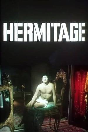 Hermitage, defined by Bene as "a rehearsal for lenses", beyond any literal rendition - its narrative trace comes from one of his anti-novels, Credito Italiano V.E.R.D.I - displays his immediate attitude to thinking a cinematic language completely based on actor's movements and actions, and more specifically, on his presence and his schemes. Camouflaged or naked, still or moving, his body seems to play and be played at the same time, shifted by objective and subjective tensions, both metaphorically and visually speaking.