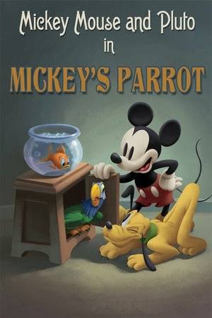 A parrot belonging to an escaped killer washes up in Mickey's basement. Mickey hears it talking and thinks the parrot is the killer he's just heard about on the radio. While Mickey is skulking about the basement, Pluto runs into the parrot, first hidden under the fish, and then inside a leftover turkey.