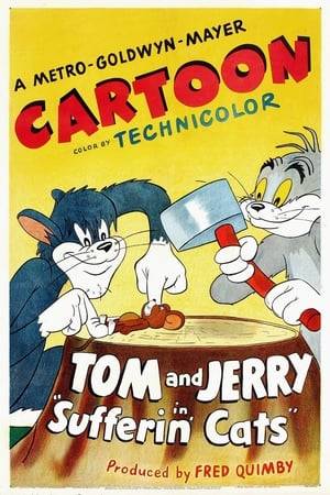 Tom fights with another cat over Jerry.