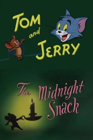 Jerry takes a midnight snack from the fridge unaware that Tom is watching him.