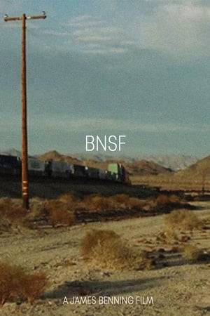 A three hour shot containing light, dark, and a BNSF train in the desert.