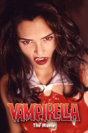 Dark, mysterious and sensual, Vampirella (Talisa Soto) is a princess from the Planet Drakulon.  Like all vampires, she needs blood to live, but she will not kill to get it - a synthetic substitute keeps her alive.  After journeying across space and time seeking vengeance for her father's brutal murder, she now finds herself on Earth, in Las Vegas, where her enemy Vlad (Roger Daltry) has disguised himself as a rock star.  In order to stop Vlad's doomsday plan for world domination, Vampirella must make a dangerous alliance with a group of hi-tech vampire hunters.  It's a race to stop the apocalypse of humanity and our fate is in the hands of the fiery, dangerous and beautiful Vampirella.