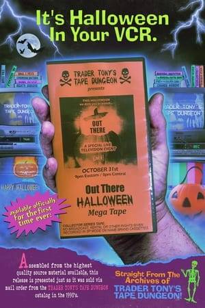 Gorge yourself on candy corn and hunker down for a haunted house party filled with aliens, vamps, and phantom tramps via this hard-to-find flick from an infamous East Coast ’90’s bootleg video operation. Straight from the archives of Trader Tony’s Tape Dungeon, the “Out There Halloween Mega Tape” was assembled from the highest quality source materials available and presented just as it was sold via Trader Tony’s mail order catalog in the 1990’s.