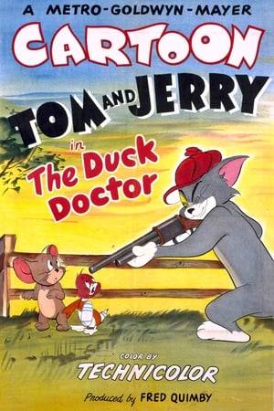 Tom is duck hunting, and he wings a little duckling that can't quite keep up with the flock. Jerry gets to the fallen duck before Tom, bandages his wing, and shelters him from Tom as he keeps running out to join his flock.