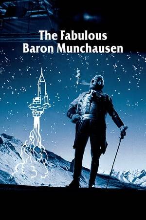 The 20th century's first man lands on the moon and discovers - that Baron Munchausen has already beaten him to it, along with Cyrano and characters from Jules Verne's lunar-landing novel.  The Baron spirits the young cosmonaut by horse-drawn ship back to an ancient "Earth", where they insult a sultan, rescue a princess, fall in love with the princess, and then as a trio have further experiences in a world of pastel colors, ornate dreamlike settings, and the inevitable angry disrupters of  peacefulness and love.