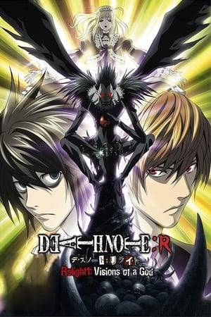 Yagami Light is an ace student with great prospects, who's bored out of his mind. One day he finds the "Death Note": a notebook from the realm of the Death Gods, with the power to kill people in any way he desires. With the Death Note in hand, Light decides to create his perfect world, without crime or criminals. However, when criminals start dropping dead one by one, the authorities send the legendary detective L to track down the killer, and a battle of wits, deception and logic ensues... This was aired on Japanese TV  shortly after the death note anime was completed, this special basically re-cuts the first 26 episodes of the series into a two hour movie with some new scenes and dialogue added and the story is seen from Ryuk's viewpoint.