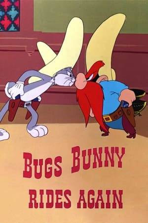In the Western town of Rising Gorge, Bugs faces off against Yosemite Sam, "the roughest, toughest, he-man stuffest hombre who's ever crossed the Rio Grande."