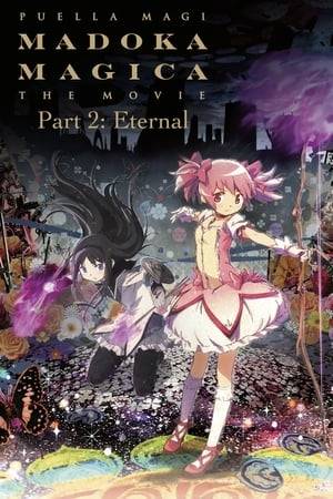 As the young girls have discovered the truth about the cruel fate of a magical girl, one magical girl after another is destroyed. Throughout it all, there is one magical girl who continues to fight alone - Homura Akemi. Puella Magi Madoka Magica the Movie Part II: Eternal is a retelling of the second half of the TV anime series.