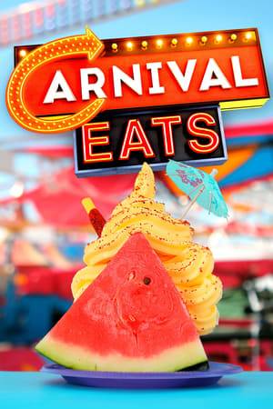 Carnival Eats celebrates today's modern gastronomic freak show and takes you on an international, food-frenzied roller coaster of culinary delights, to the new epicenter of carnival life — food! Foods of every imaginable shape, size, color and taste are being created specifically for the connoisseurs who ply midways and fairgrounds, and Carnival Eats is there for every delicious bite.