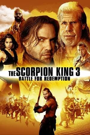 Since his triumphant rise to power in the original blockbuster "The Scorpion King", Mathayus' kingdom has fallen and he's lost his queen to plague. Now an assassin for hire, he must defend a kingdom from an evil tyrant and his ghost warriors for the chance to regain the power and glory he once knew. Starring Ron Perlman ("Hellboy") and Billy Zane ("Titanic"), and featuring 6-time WWE champion Dave Bautista and UFC star Kimbo Slice, "The Scorpion King 3: Battle for Redemption" takes "The Mummy" phenomenon to an all-new level of epic action and non-stop adventure.