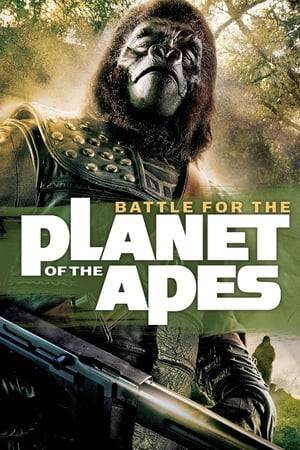 The fifth and final episode in the Planet of the Apes series. After the collapse of human civilization, a community of intelligent apes led by Caesar lives in harmony with a group of humans. Gorilla General Aldo tries to cause an ape civil war and a community of human mutants who live beneath a destroyed city try to conquer those whom they perceive as enemies. All leading to the finale.