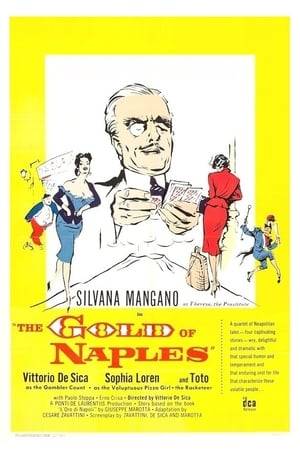 Tribute to Naples, where director De Sica spent his first years, this is a collection of six Napolitean episodes: a clown exploited by a gangster; an inconstant pizza seller (Sofia) losing her husband's ring; the funeral of a dead child; the gambler Count Prospero B. defeated by a kid; the unexpected and unusual wedding of Teresa, a prostitute; the "professor" Ersilio Micci, a "wisdom seller".