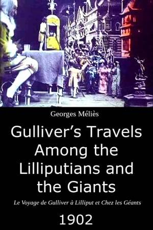 Georges Méliès' adaptation of Jonathan Swift's "Gulliver's Travels" is most distinguished, today, for being a color film of the classic story. Color was rare in 1902 (and many years after) as non-tinted color has to be hand painted on the film; this was an arduous task. Also notable is the film's short running time of approximately five minutes. Much of the original work is not covered, but viewers were expected to be familiar with the story, and enjoy the filmed highlights. There are a couple of scenes missing; according to contemporary reports, Gulliver's shipwreck was certainly included. You can do a lot in a few minutes, as Mr. Méliès includes a re-make of his own "Une partie de cartes" (1896), which already looked like something previously covered by the Lumière Brothers.