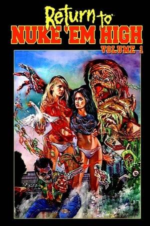 Return to the Class of Nuke 'Em High follows a young couple that are up against the school glee club. Unfortunately, the glee club has mutated into a gang called The Cretins. When the other students begin to undergo mutations, our couple must solve the mystery and save Tromaville High School