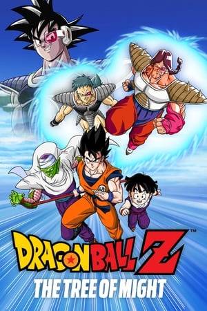Goku and friends must stop a band of space pirates from consuming fruit from the Tree of Might before it's destructive powers drain Earth's energy.