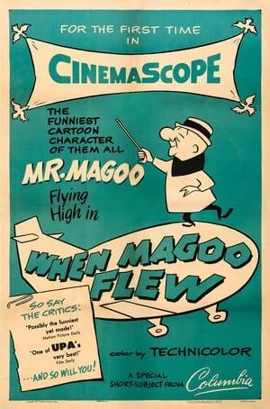 Mr. Magoo sets off to go to the movies but goes to an airport by mistake and gets on a plane thinking it to be a theater. Little does Magoo know the man he is sitting next to is actually a thief and when a detective appears on the plane to track the thief down, Magoo thinks it's all part of the movie. After doing some wing walking, Magoo reenters the plane and exposes the thief to the detective. When the plane lands, Magoo remarks that they should have shown a cartoon particularly one with that "delightful near sighted fellow".