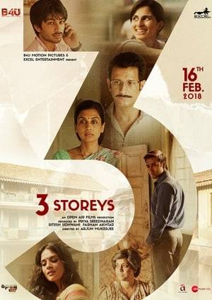 3 Storeys is an 2018 Hindi thriller drama film directed by Arjun Mukerjee starring Richa Chadda, Pulkit Samrat, Sharman Joshi, Sunny Nijar, Ankit Rathi, Aisha Ahmed and produced by Priya Sreedharan, Ritesh Sidhwani and Farhan Akhtar. 3 Storeys is an intriguing film full of twists and turns. Over the course of 3 acts, dark secrets and past regrets are revealed, and it becomes clear that life in this small community is not quite what it seems.