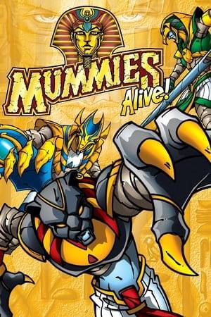 Mummies Alive! is an American animated series from DIC Entertainment. It originally aired for one season in 1997.

In ancient Egypt, an evil sorcerer named Scarab, kills the pharaoh's son, Prince Rapses, so he can become immortal. Entombed alive for his crime, Scarab revives in the modern world and begins his search for Rapses' reincarnation, a San Francisco-dwelling boy named Presley Carnovan to retrieve the spirit of Rapses' so he can become immortal. Rapses' bodyguards, Ja-Kal, Rath, Armon, and Nefer-Tina, along with Rapses' cat, Kahti, awake from the dead to protect him from Scarab. They use the power of Ra to transform into powerful guardians.

Each of the mummies is aligned with the power of an Egyptian god. Ja-Kal uses the spirit of falcon, Rath uses the spirit of snake, Armon uses the spirit of ram, and Nefer-Tina uses the spirit of cat. They are able to call upon it for magical armor and powers to fight superhuman evildoers. Although, once their strength is exhausted, they must rest in their sarcophagi to regain the ability. In order to access these powers, the mummies call out the phrase "With the Strength of Ra!", which triggers their transformation. The mummies also have the power to make a horrifying face, usually used to scare away nosy bystanders.
