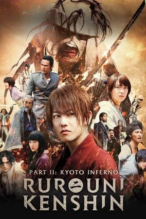 Kenshin has settled into his new life with Kaoru and his other friends when he is approached with a request from the Meiji government. Makoto Shishio, a former assassin like Kenshin, was betrayed, set on fire and left for dead. He survived, and is now in Kyoto, plotting with his gathered warriors to overthrow the new government. Against Kaoru's wishes, Kenshin reluctantly agrees to go to Kyoto and help keep his country from falling back into civil war.