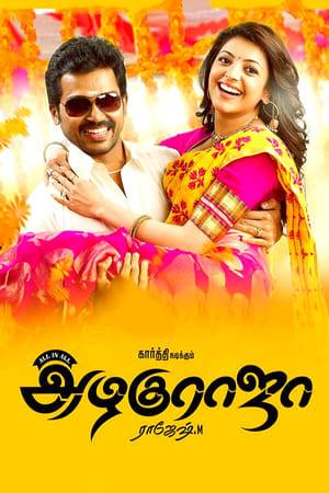 The film is centered around Azhaguraja (Karthi), his friend and adviser Kalyanam (Santhanam) who runs a little known TV channel. He falls head over heels for at first sight with Devi Priya (Kajal Aggarwal) daughter of a rich businessman and the rest of the story is how he wins her in the end.