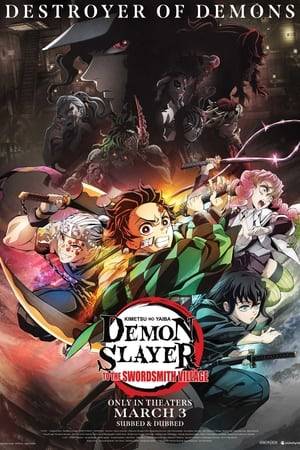 After his family is viciously murdered, a kind-hearted boy named Tanjiro Kamado resolves to become a Demon Slayer in hopes of turning his younger sister Nezuko back into a human.  Together with his comrades, Zenitsu and Inosuke, along with one of the top-ranking members of the Demon Slayer Corps, Tengen Uzui, Tanjiro embarks on a mission within the Entertainment District, where they encounter the formidable, high-ranking demons, Daki and Gyutaro.