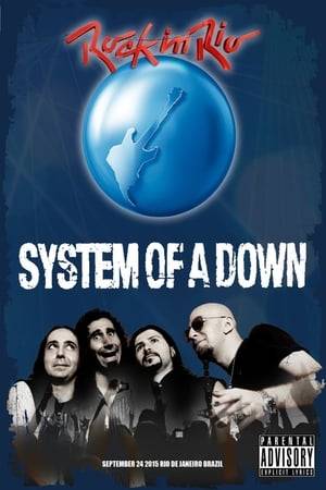 System of a Down at Cidade do Rock, Rio de Janeiro, Brazil on September 24, 2015. Setist: I-E-A-I-A-I-O / Suite-Pee (Incomplete) / Attack / Prison Song / Know / Aerials / Soldier Side - Intro / B.Y.O.B. / Soil / Darts / Radio/Video / Hypnotize / Temper / CUBErt / Needles / Deer Dance / Bounce / Suggestions / Psycho / Chop Suey! / Lonely Day / Question! / Lost in Hollywood / Vicinity of Obscenity / Forest / Cigaro / Toxicity (with Chino Moreno) / Sugar