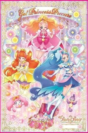 Go! Princess PreCure is set in a boarding junior high school, named Noble Gakuen (Noble Academy). The protagonist Haruka Haruno is a 13-year-old first year student. Her big dream is to be a princess someday, because she has admired a princess in the picture book she has kept since her childhood. One day she transforms into Cure Flora with "Dress Up Key" which Prince Kanata of Hope Kingdom gave her as a good luck charm when she was little. Then she also finds other PreCure girls in her school, 14-year-old Minami Kaidou as Cure Mermaid and 13-year-old Kirara Amanogawa as Cure Twinkle. As the Princess PreCure team, with two fairies Pafu and Aroma, they decide to fight against dark witch Disupia (or Despair) who hates all the dreams in the world and wants to turn them to despair.