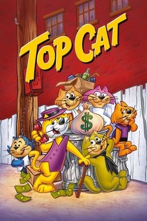 Top Cat, known as T.C. to his alley cat friends, is a mischievous prankster who lives in a trash can in the alley ways of New York City. He and his alley-cat cohorts think of get rich schemes and assorted pranks which are mostly involving and aimed at Officer Dibble, their nemesis and friend. T.C. manages to get out of his tight situations with hilarity and charm and even helps Dibble on occasion who is underscored by his overbearing sergeant...

Top Cat is a Hanna-Barbera prime time animated television series which ran from November 26, 1961 to April 18, 1962 for a run of 30 episodes on the ABC network. Reruns are played on Cartoon Network's classic animation network Boomerang.