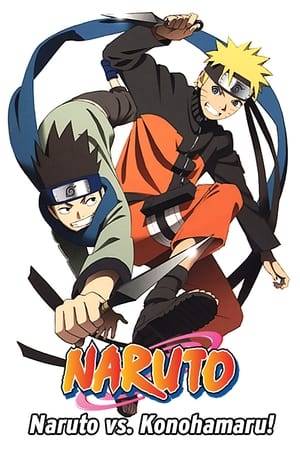 Naruto faces off against his old pupil Konohamaru in a tournament during the chuunin entrance exams.